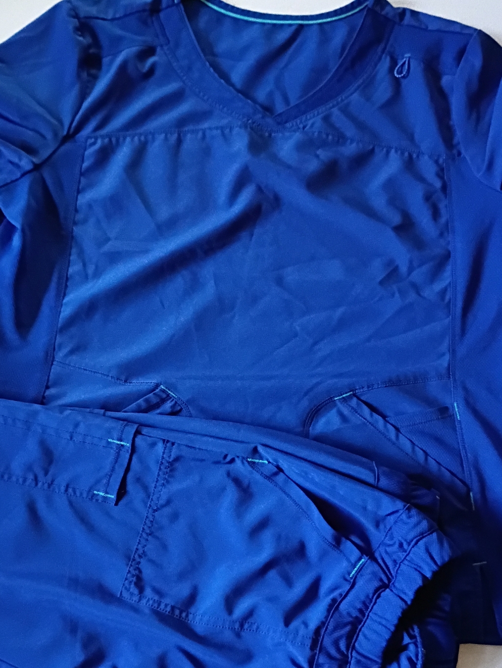 Womens Royal Blue Scrub Set